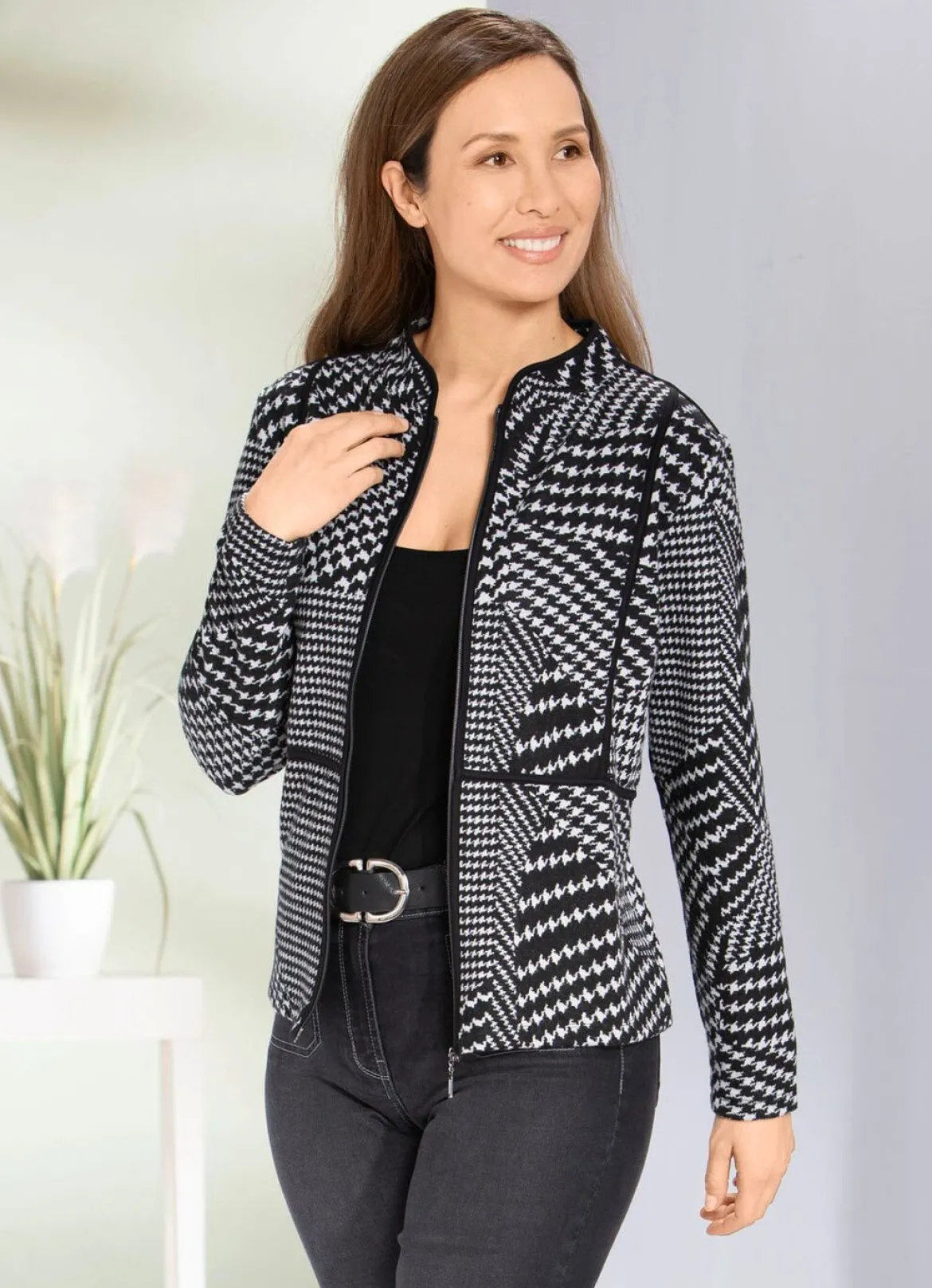 Flauschige Blusenjacke
