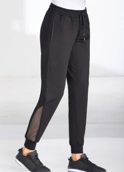 Freizeithose mit Netzeinsatz in 4 Farben