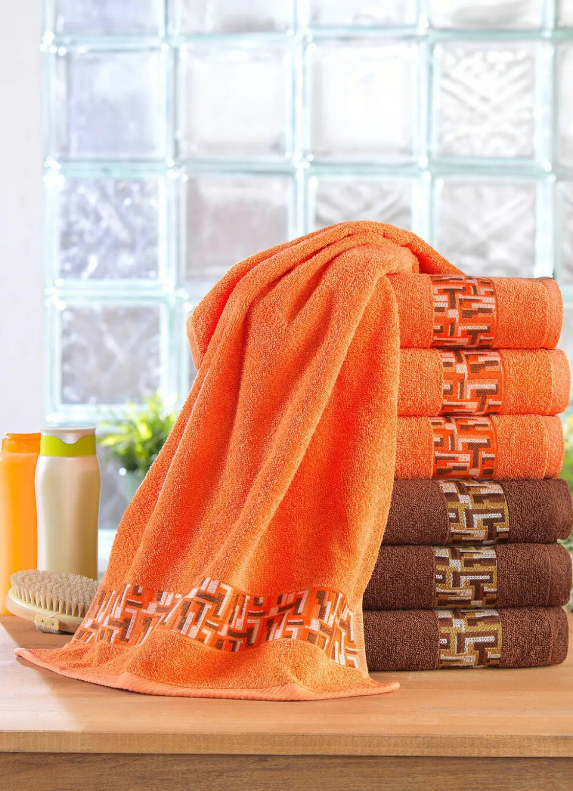 Frottier-Serie mit Jacquard-Bordüre