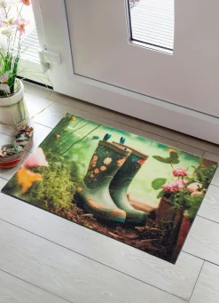 Fußmatte Gummistiefel mit rutschhemmender Rückseite