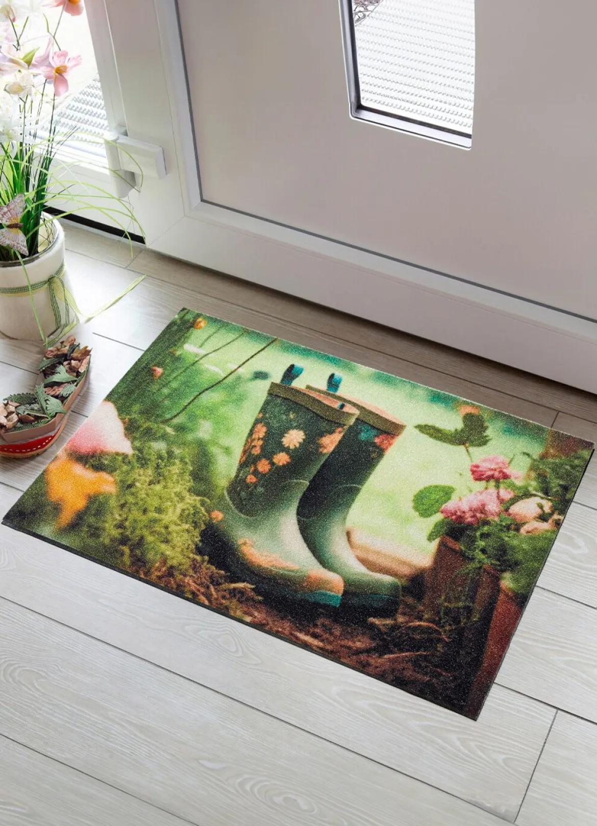 Fußmatte Gummistiefel mit rutschhemmender Rückseite