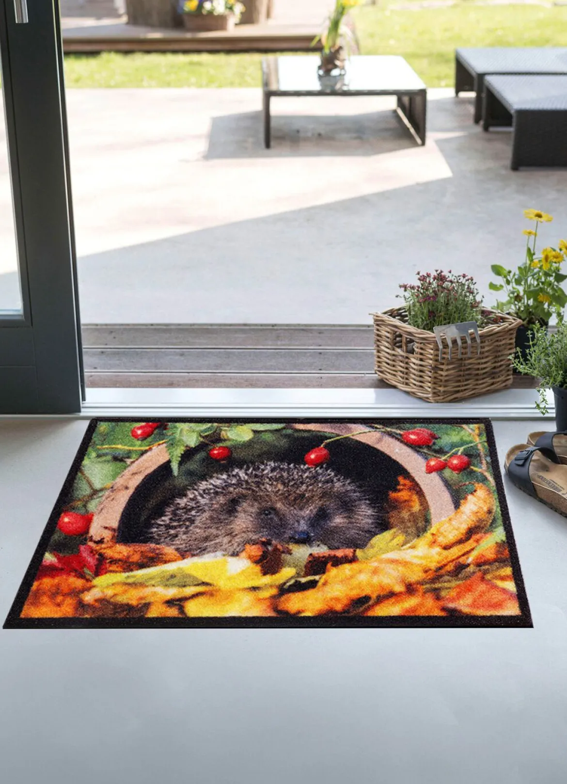 Fußmatte mit Igel-Motiv