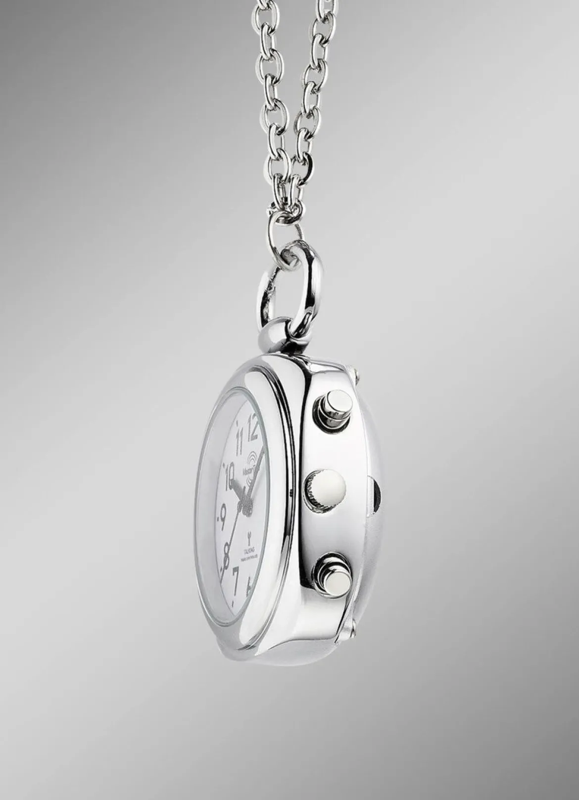 Funk-Anhängeruhr mit sprechender Zeitansage auf Knopfdruck