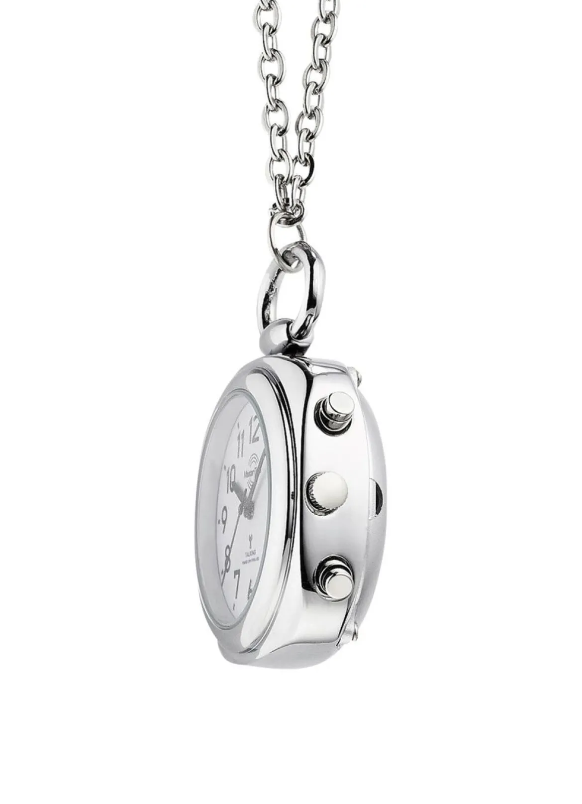 Funk-Anhängeruhr mit sprechender Zeitansage auf Knopfdruck