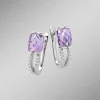 Funkelnde Eleganz: Ohrstecker mit echt Amethyst-
