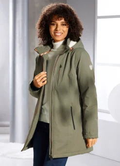 Funktionsjacke mit fester Kapuze
