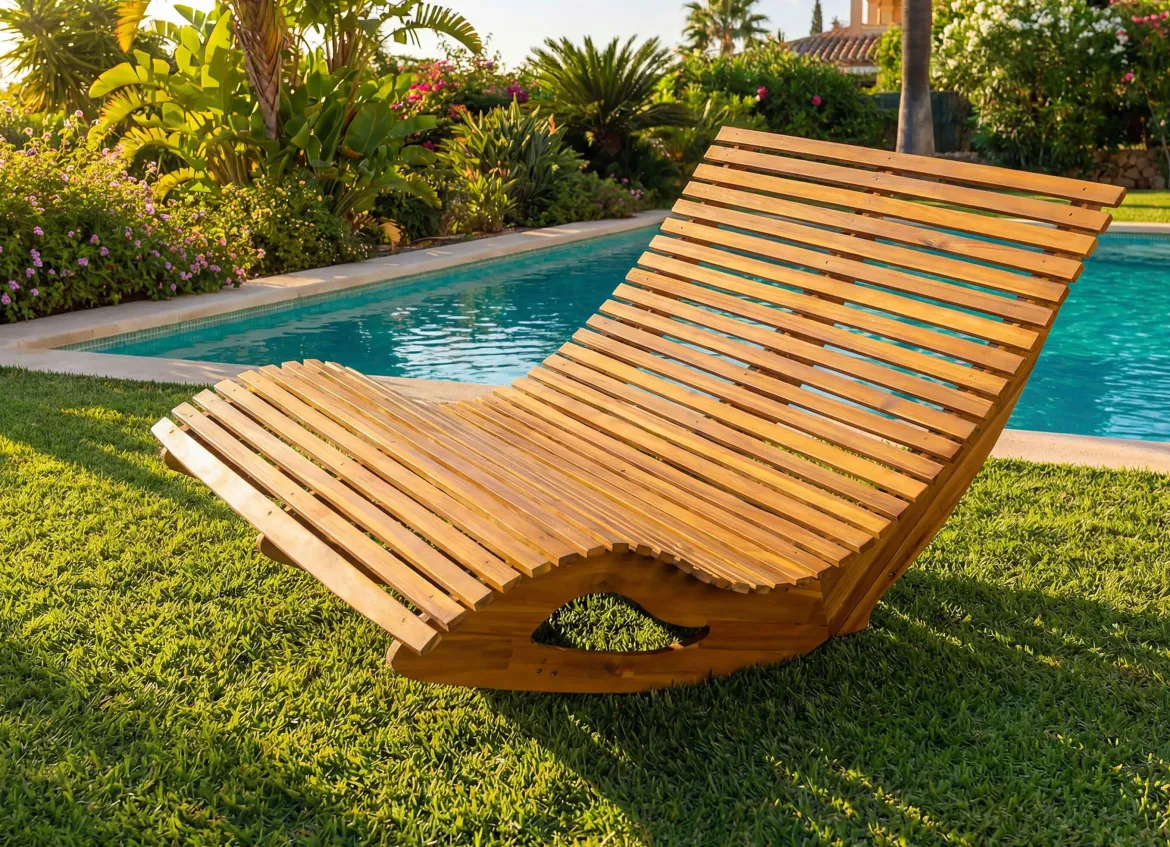 Garten Liege aus Akazienholz