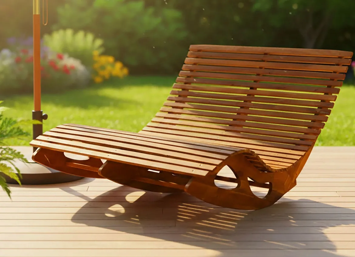 Garten Liege aus Akazienholz