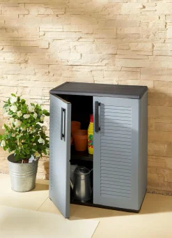 Gartenschrank in Lamellenoptik