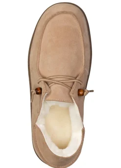 Gefütterte Herren-Slipper, Winterschuhe, mit Lammfell