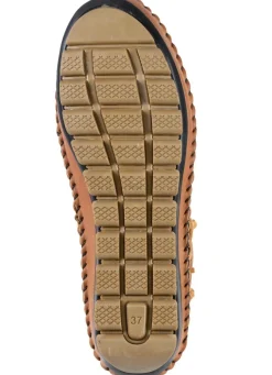 Gemini Mokassin-Stiefelette mit Knitter-Struktur