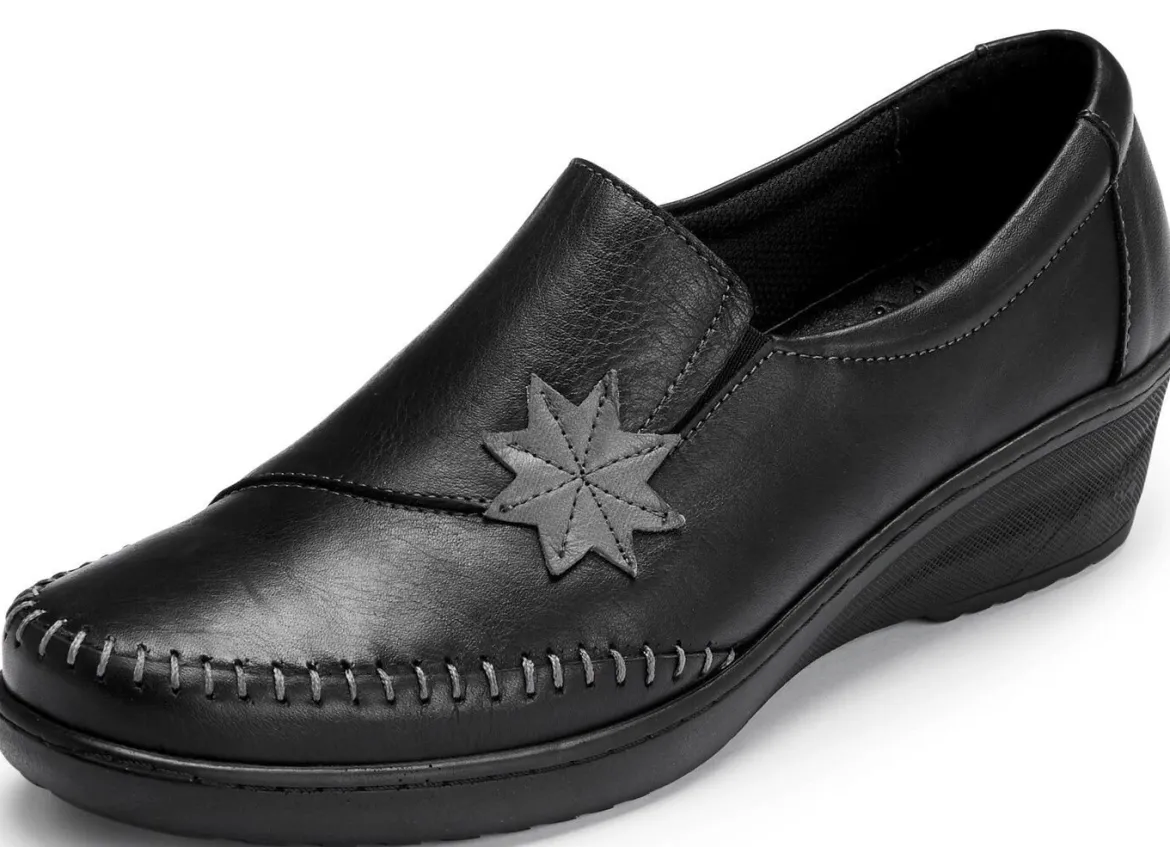 Gemini Slipper mit Leder-Applikation
