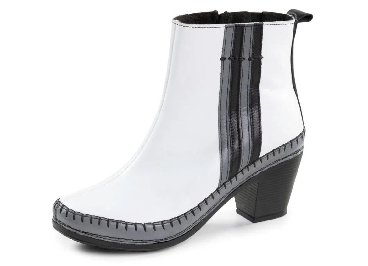 Gemini Stiefelette aus Rind-Nappaleder mit Kontraststreifen