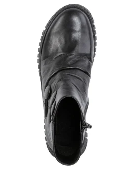Gemini Stiefelette mit Raffung und dekorativen Knöpfen