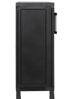 Geräteschrank Garage mit Holzlamellen-Effekt