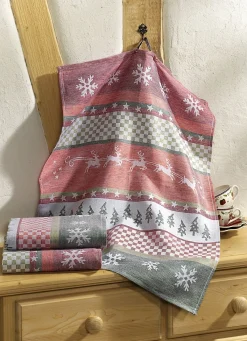 Geschirrtücher, 3er-Set, mit Hirschmotiven