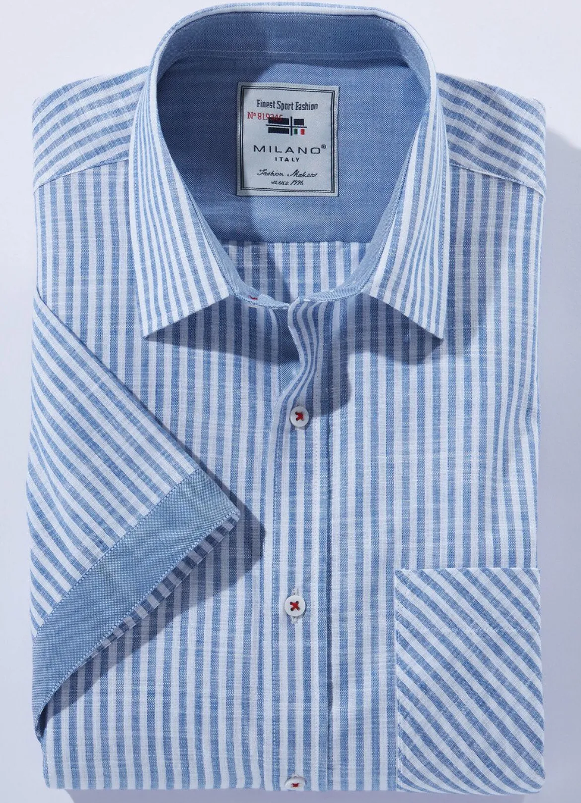 Gestreiftes "Milano Italy"-Hemd in 4 Farben