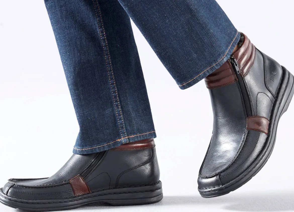 GINO GALANTE, gefütterte Herren-Boots, Winterschuhe, mit herausnehmbarem Fußbett