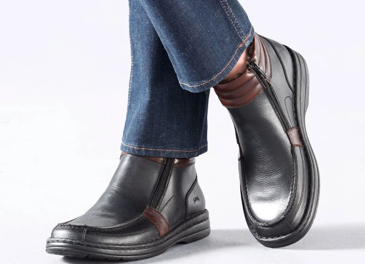 GINO GALANTE, gefütterte Herren-Boots, Winterschuhe, mit herausnehmbarem Fußbett