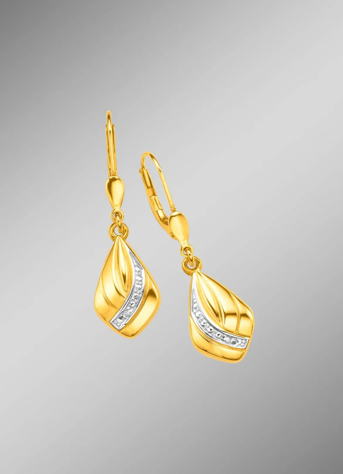 Glänzende Ohrringe mit Diamant