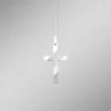 Glänzend/mattiert: schicker Kreuz-Anhänger