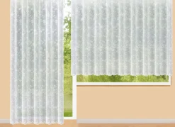 Halbtransparenter Store mit gebogtem Abschluss