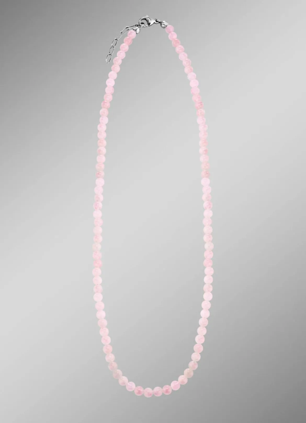 Halskette mit echtem Rosenquarz