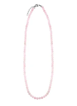 Halskette mit echtem Rosenquarz