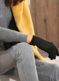 Handschuh mit edel funkelnden Glitzer-Applikationen