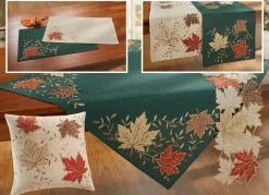 Herbstliche Tisch- und Raumdekoration mit aufwendigen Applikationen
