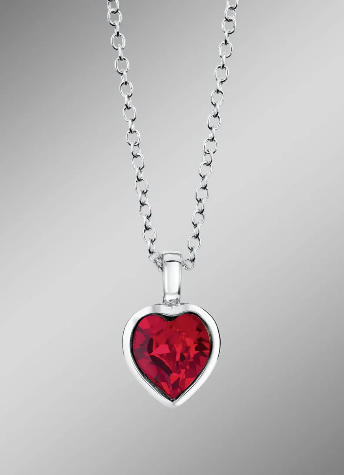 Herz-Anhänger mit Swarovski®-Kristall und Kette