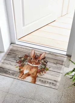 Hochwertige Fußmatte mit Osterhase