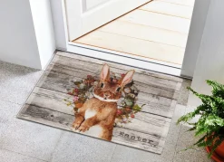 Hochwertige Fußmatte mit Osterhase