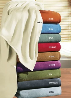 Hochwertige Schlafdecke, 2er-Set, mit Veloursband-Einfassung