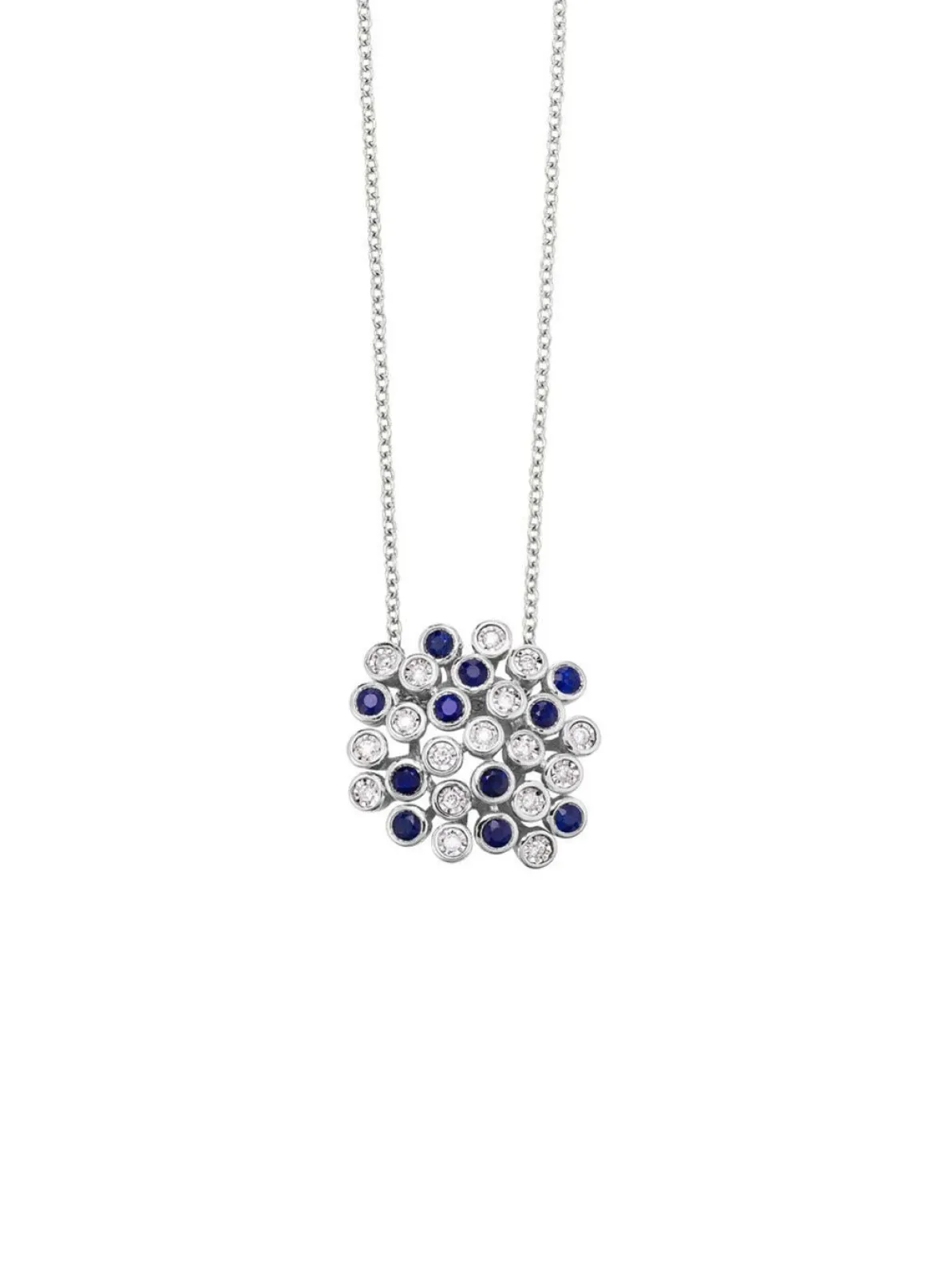 Hochwertiger Anhänger mit Safir und Brillanten