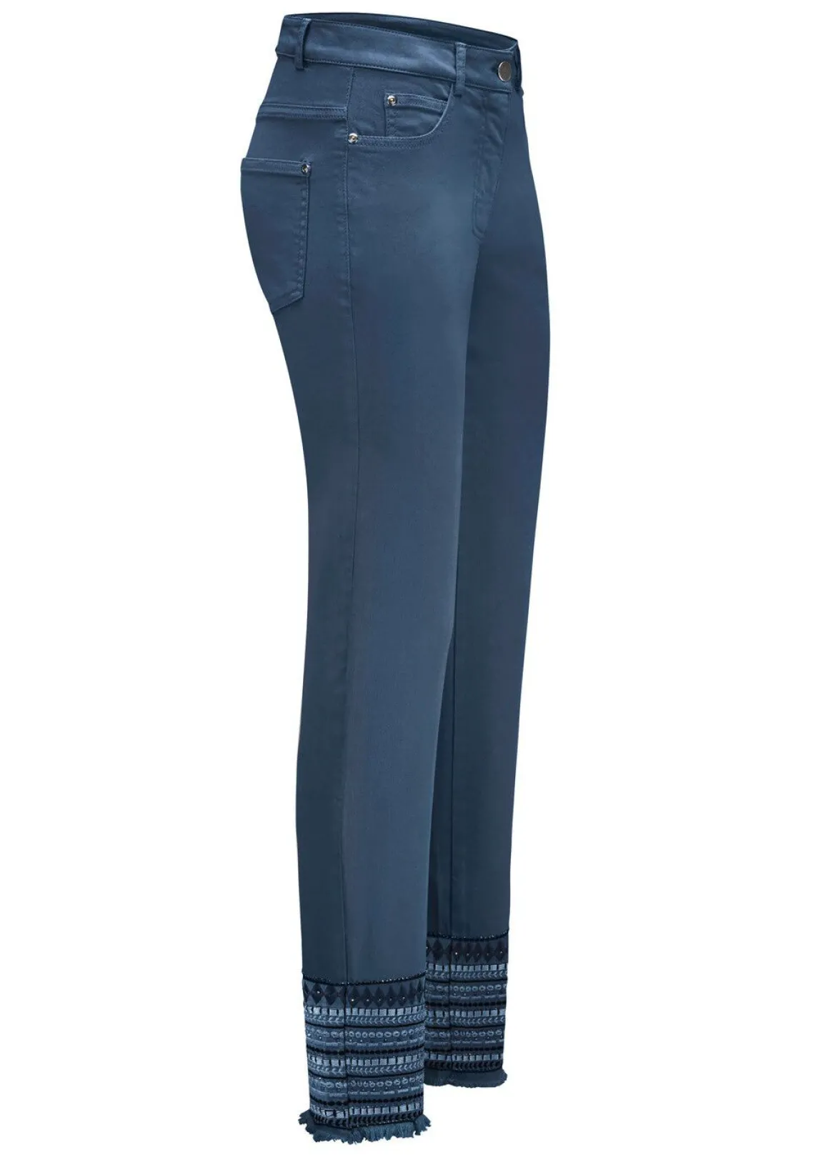Hose mit aufwendiger Stickerei im Ethno-Stil