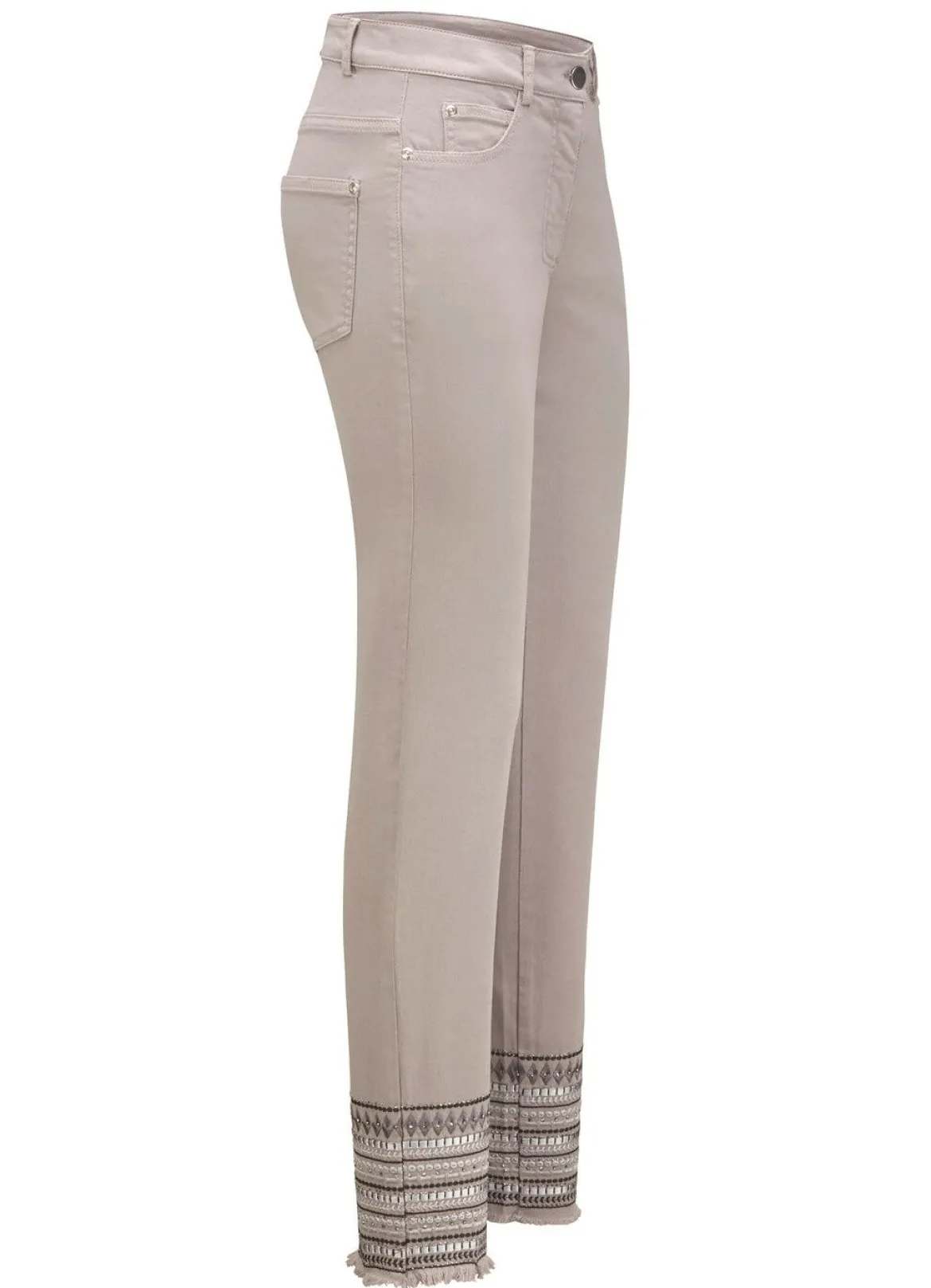 Hose mit aufwendiger Stickerei im Ethno-Stil