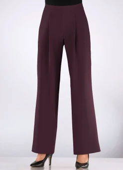Hose mit Bundfalten in modischer Weite