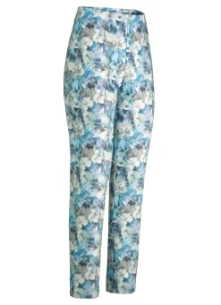 Hose mit floralem Allover-Dessin