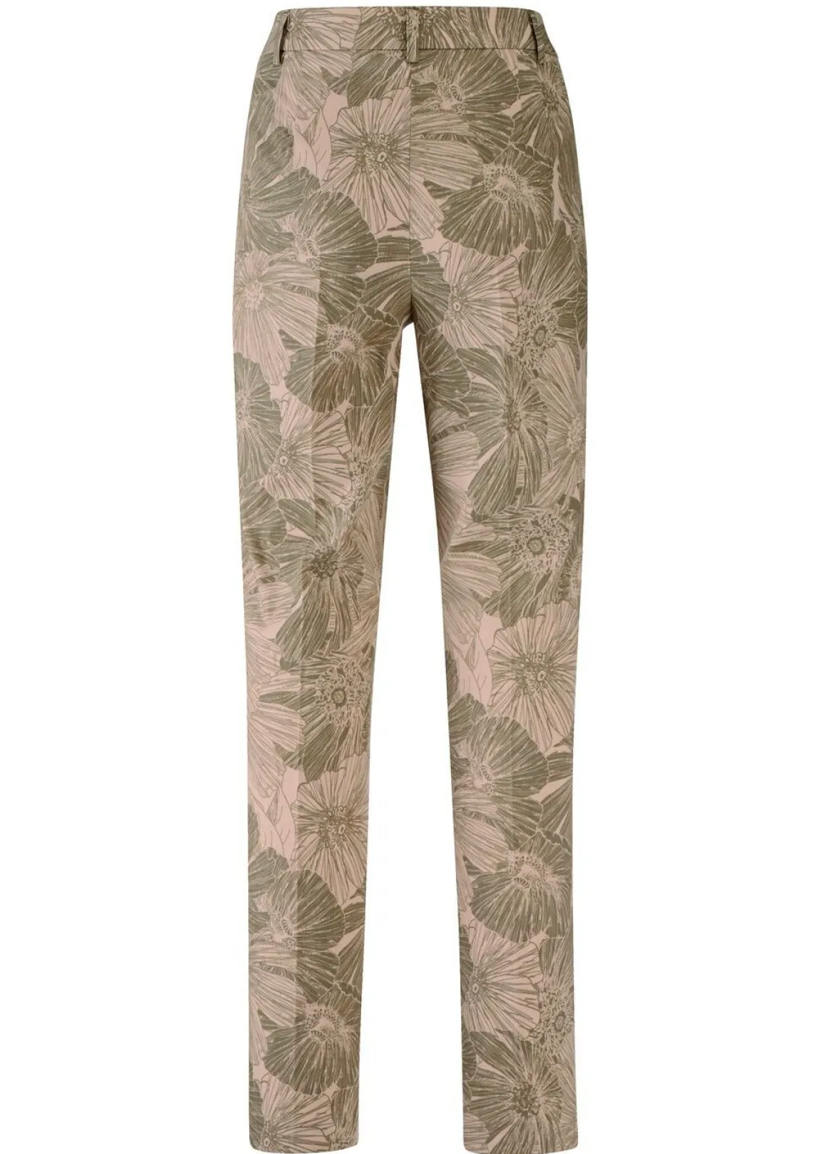Hose mit floraler Dessinierung