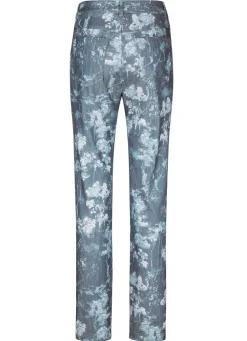Hose mit floraler Dessinierung
