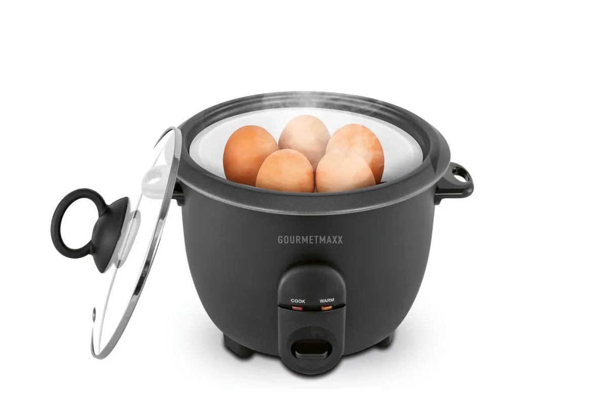 2-in-1 Reiskocher mit praktischer Dampfgarfunktion