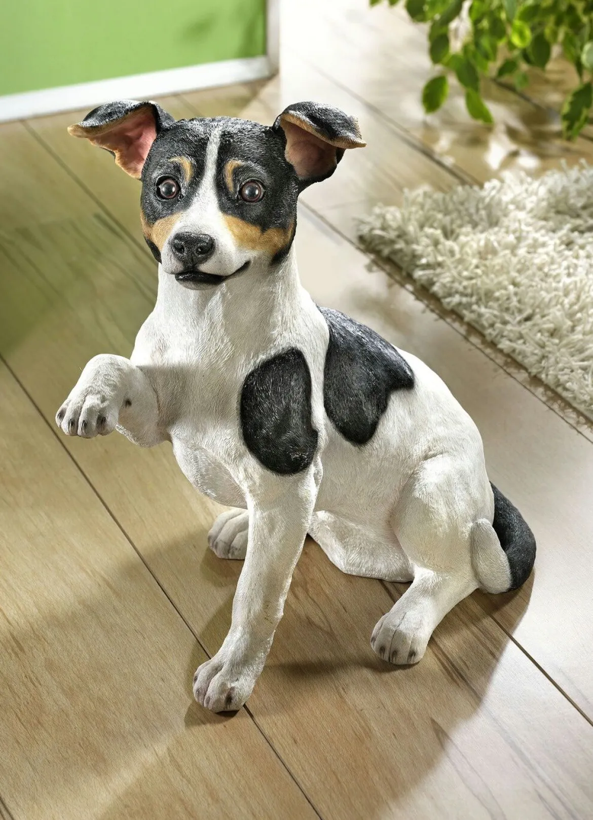 Jack Russel aus Polyresin, von Hand bemalt