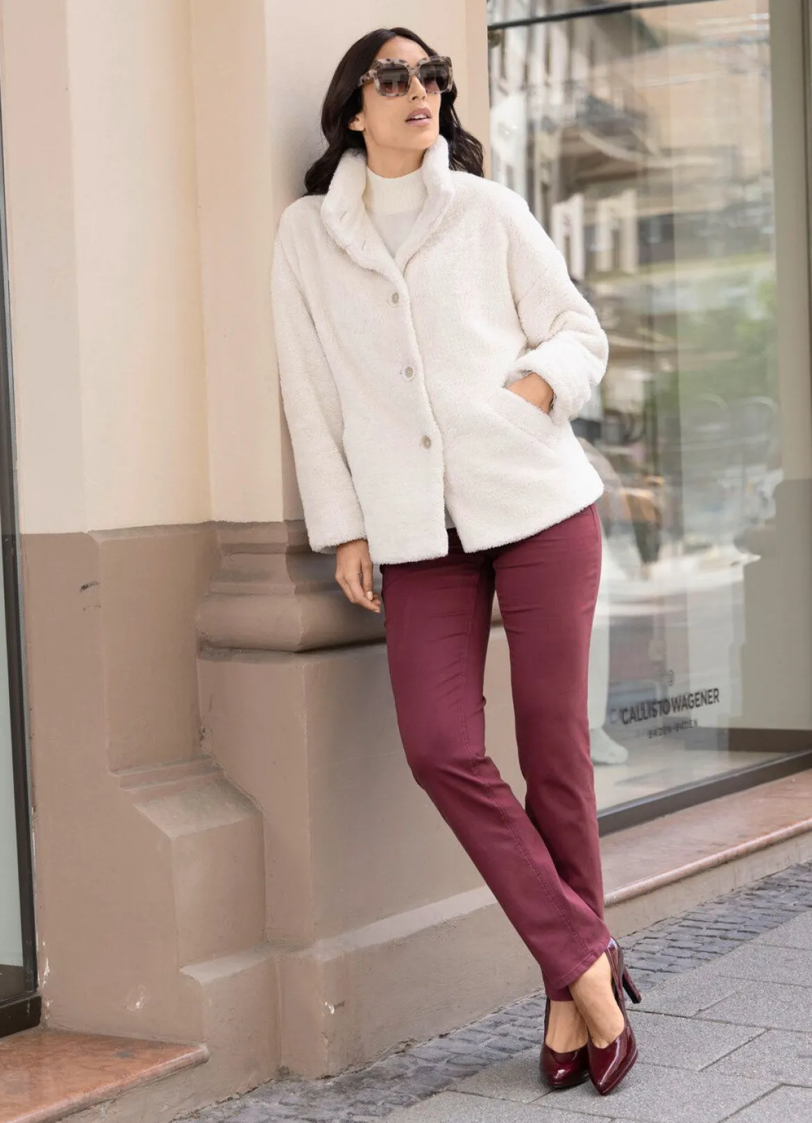 Jacke aus kuschelweichem Plüsch