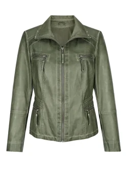 Jacke aus Lederimitat