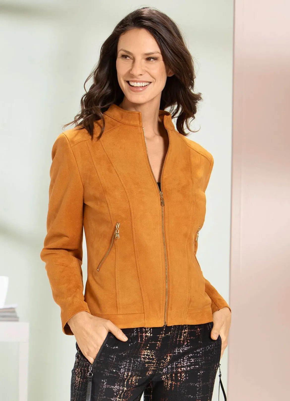 Jacke aus Velours