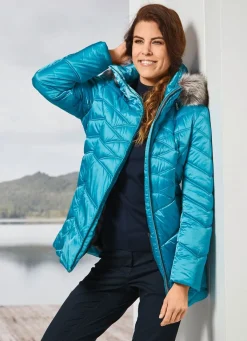 Jacke mit abnehmbarem Kunstpelz-Besatz