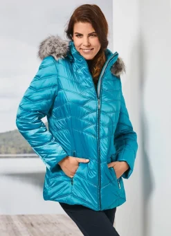 Jacke mit abnehmbarem Kunstpelz-Besatz