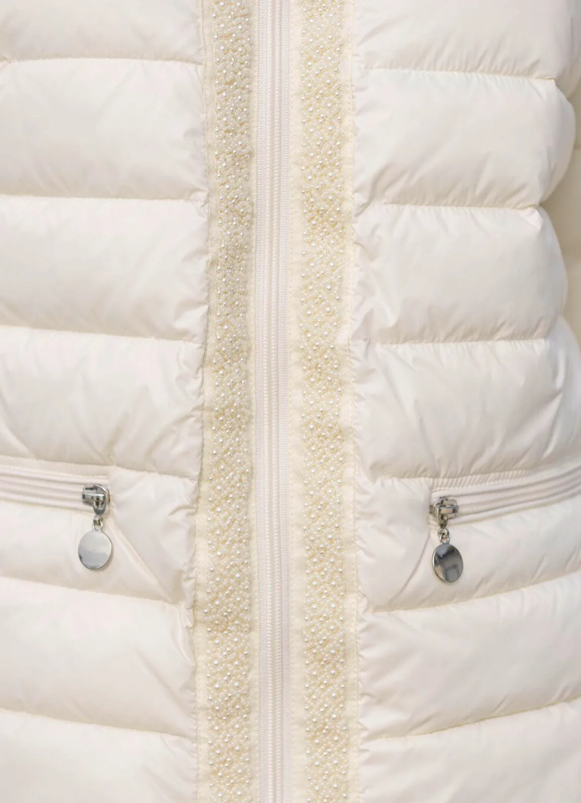 Jacke mit dekorativer Perlenzier