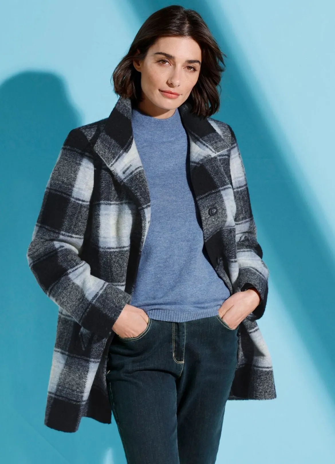 Jacke mit Karodessin